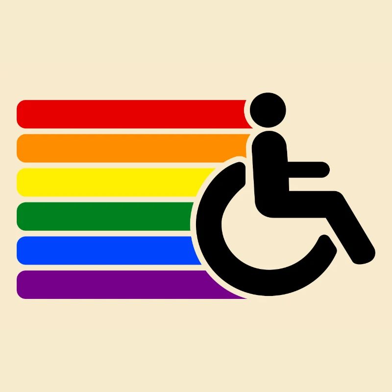 Rollstuhl Regenbogen Behindert