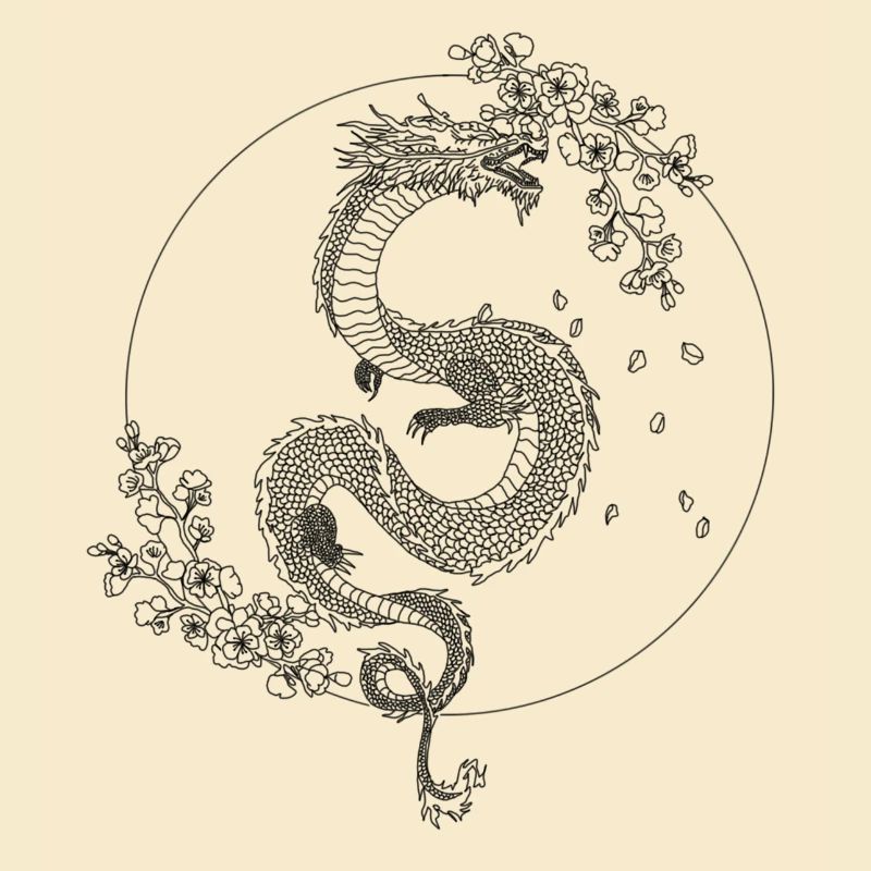 schwarzer Drache