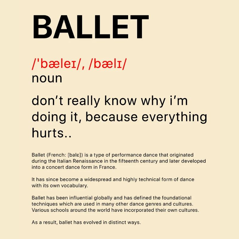 Ballet - Why i am doing this