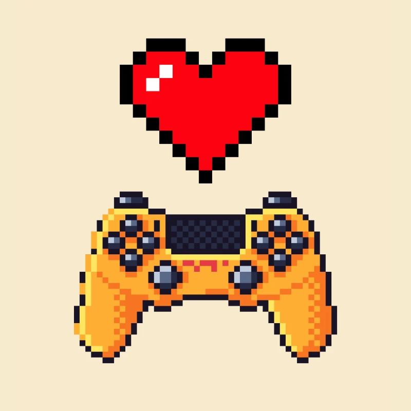 Retro gaming heart controller