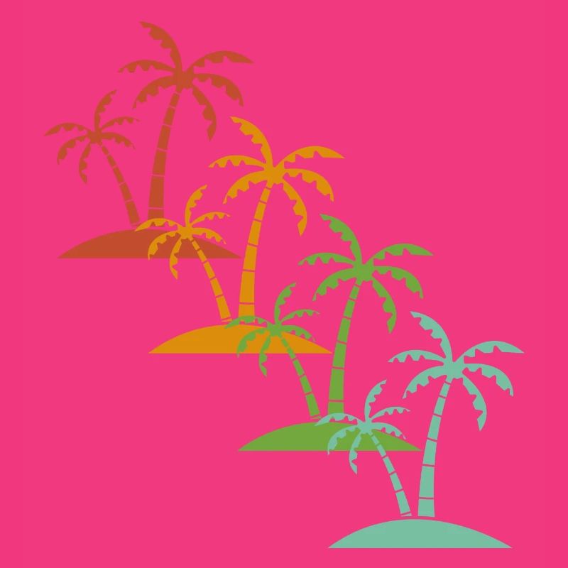 Retro palm trees