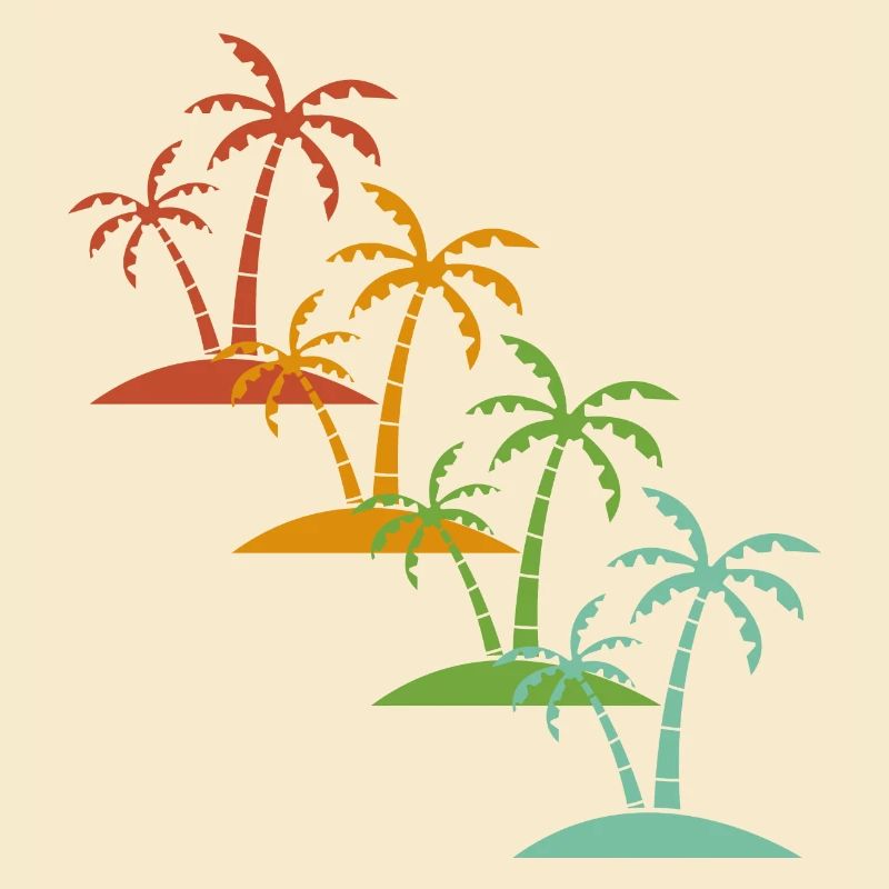 Retro palm trees