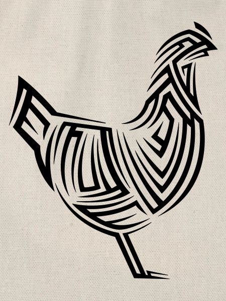 Chicken Tribal Tattoo