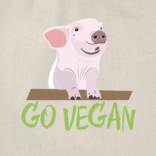 Go Vegan - It will change your whole life - Drawstring Bag