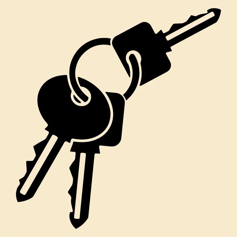 Keychain - three keys - gift idea