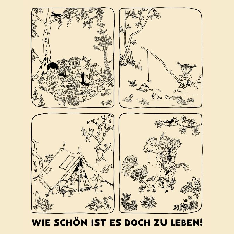 Pippi Longstocking Tile Design With Quote