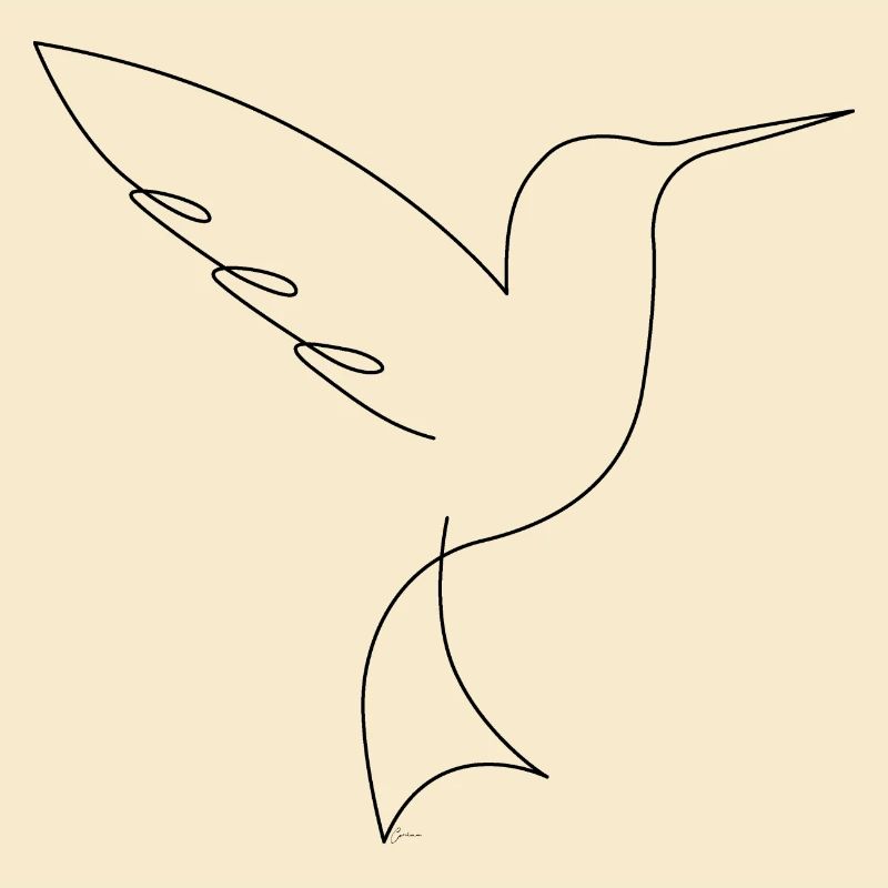 one line drawing - bird