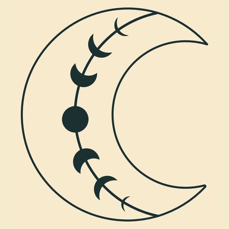 Große einzelne BOHO-Halbmondphasen