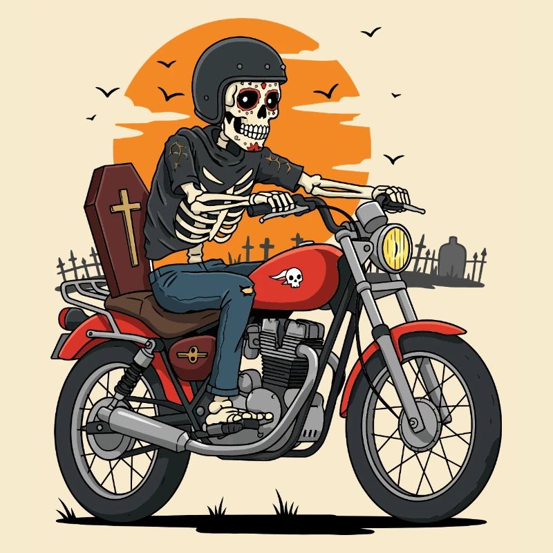 Skeleton Biker