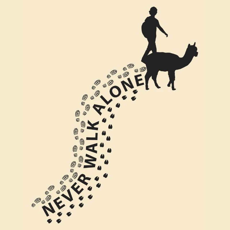 Alpaca Hike Never walk alone