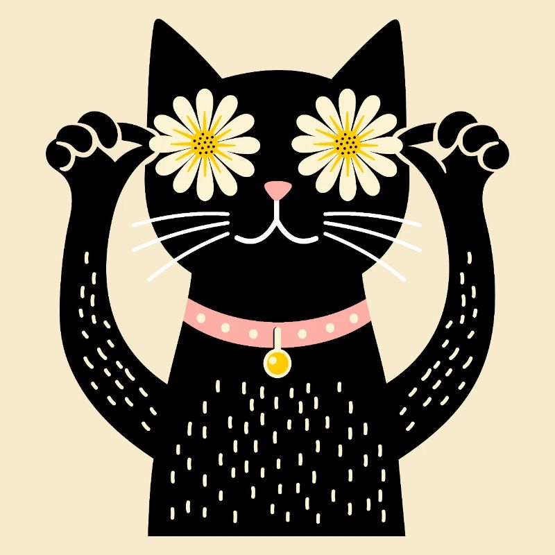 Katze und gänseblümchen