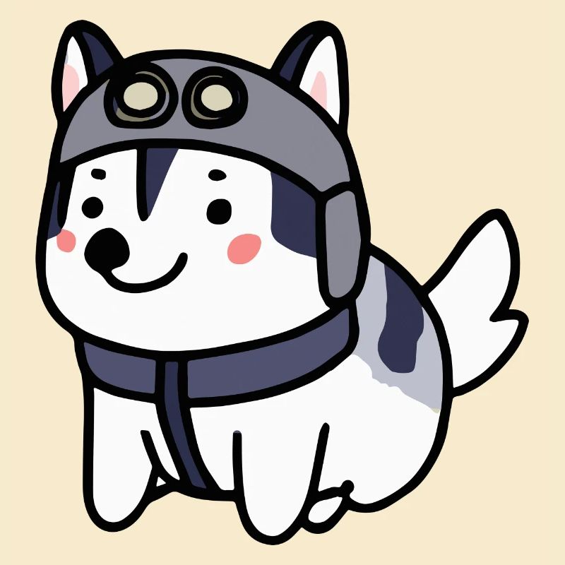Husky pilot dog Malamute