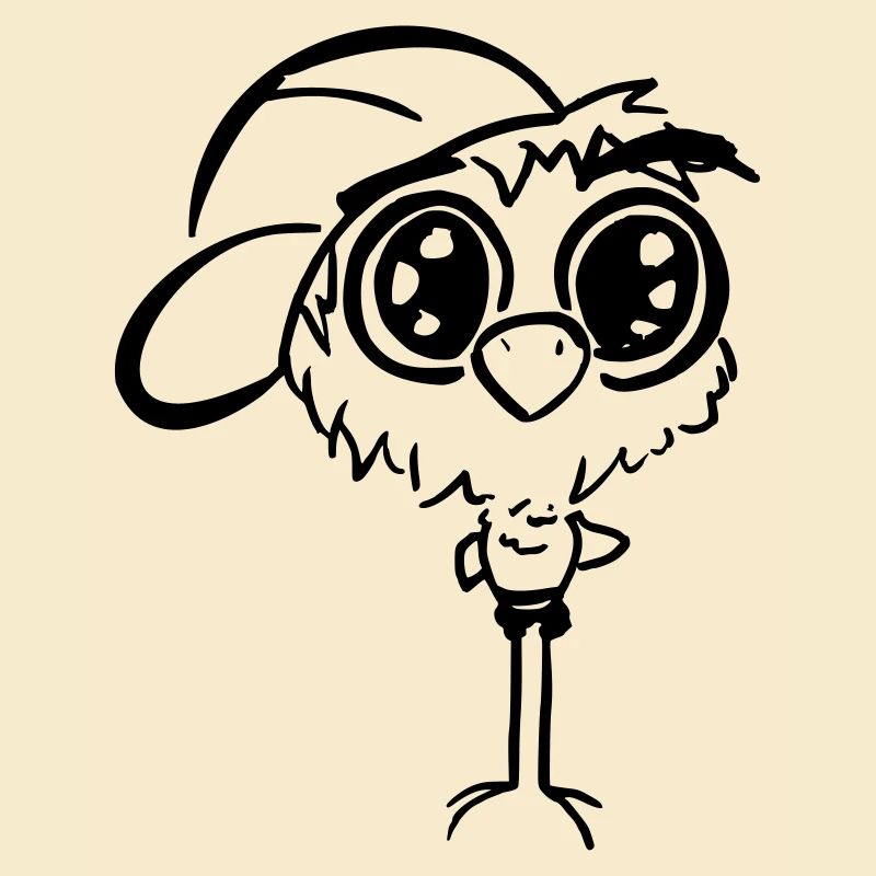 Funny comic style bird