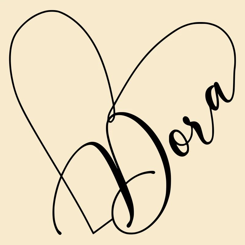 Dora Name Heart Line