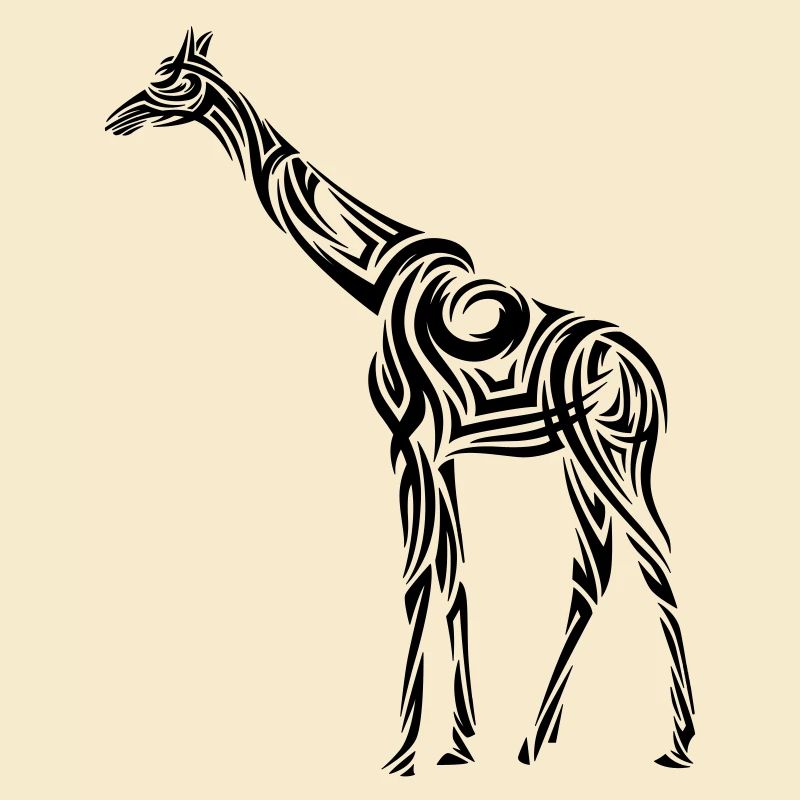 Giraffe Tribal Tattoo