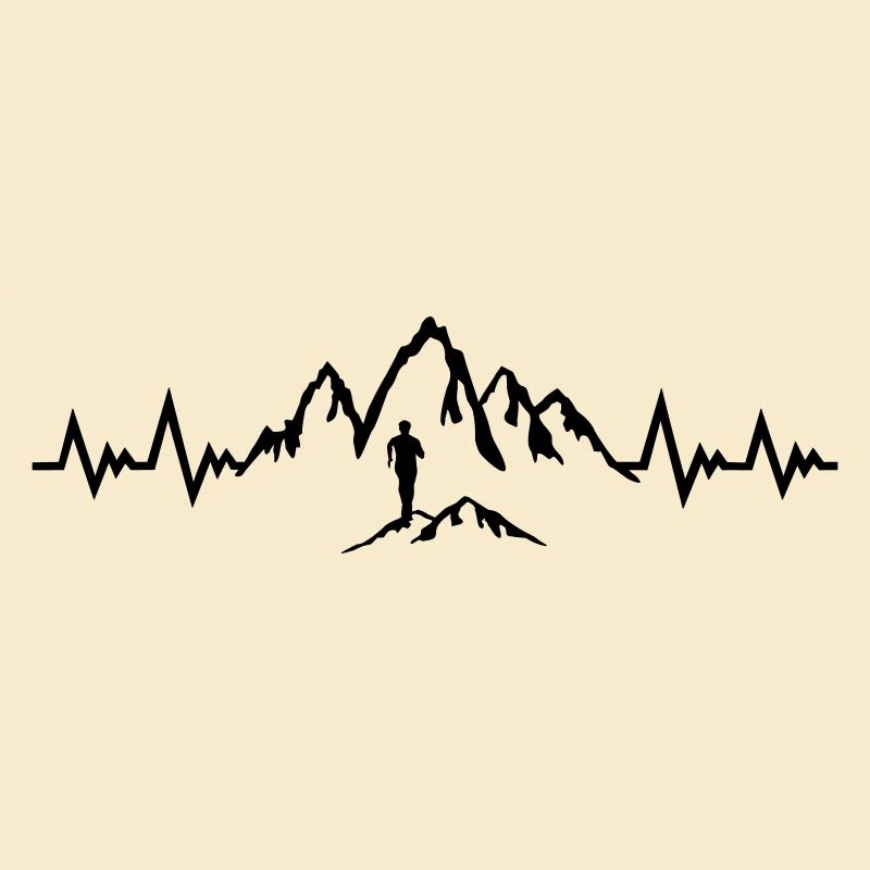 Trail running heartbeat, running pulse - man