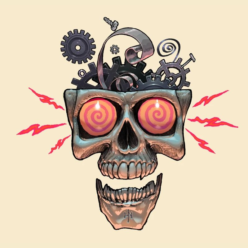 Crazy Clockwork Skull