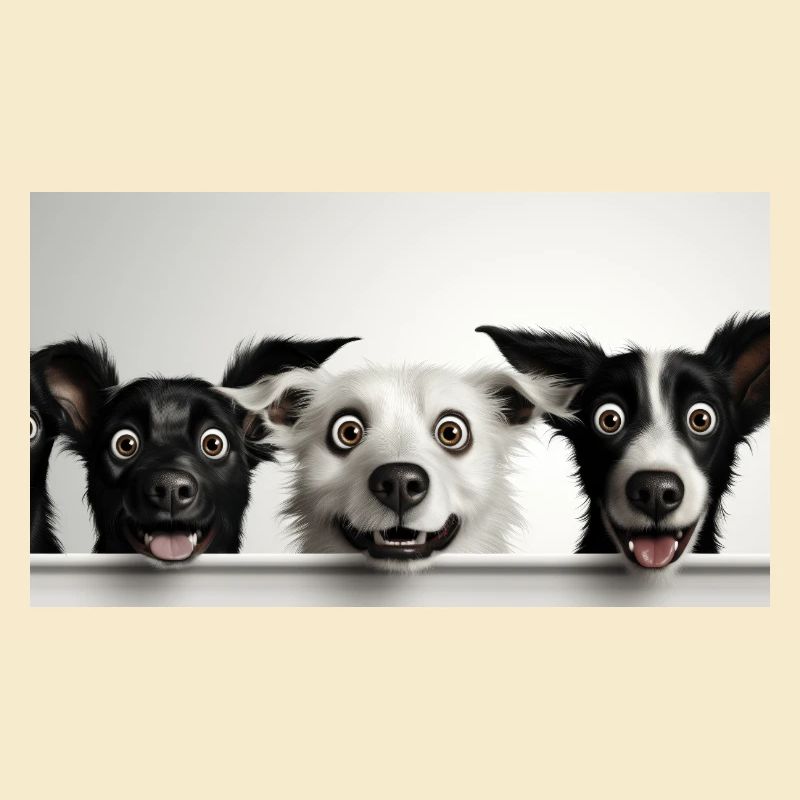 Überraschte Hunde