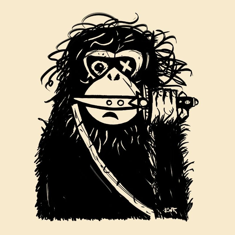 Monkey with knife