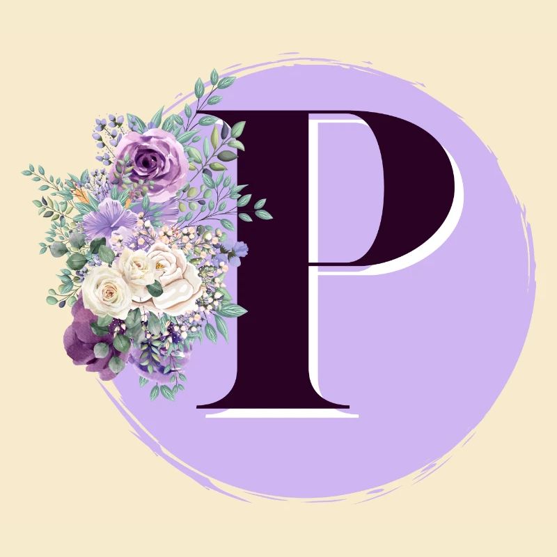 Buchstabe P Blumenkrone