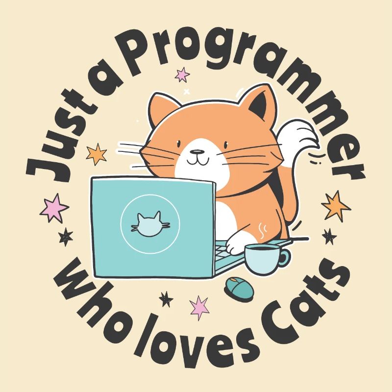 Nur ein Programmierer, der Katzen liebt