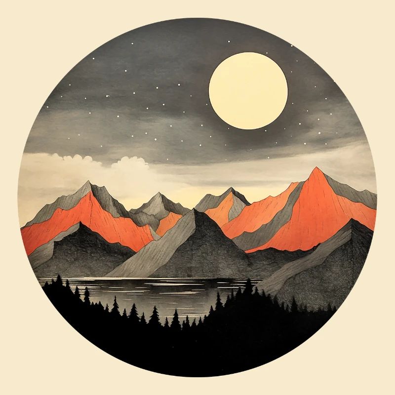 Mountains at night