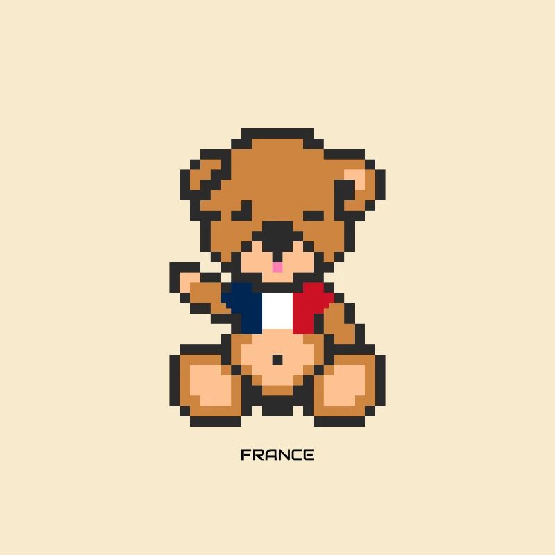 Pixel Bär Frankreich