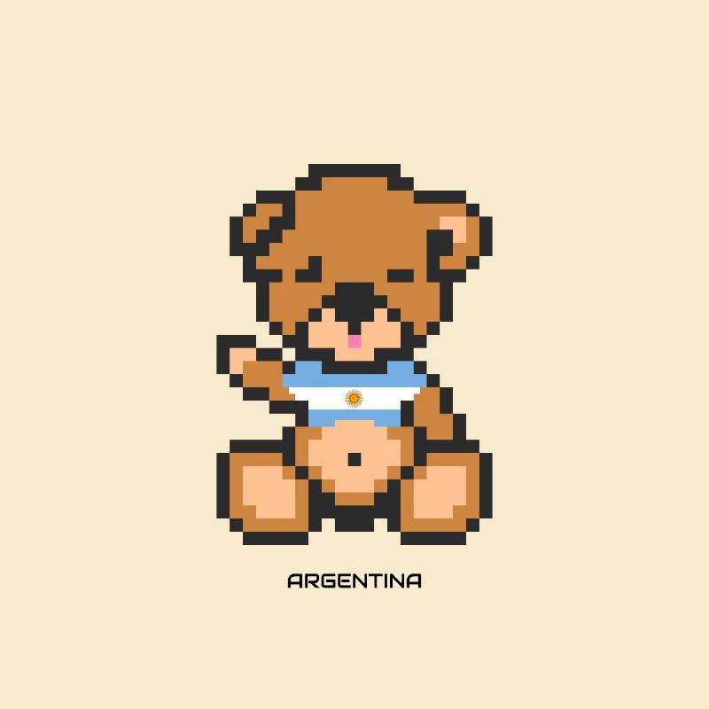 Pixel Bär Argentinien