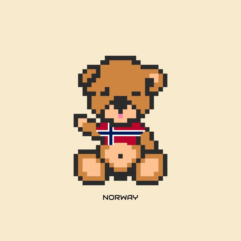 Pixel Bär Norwegen