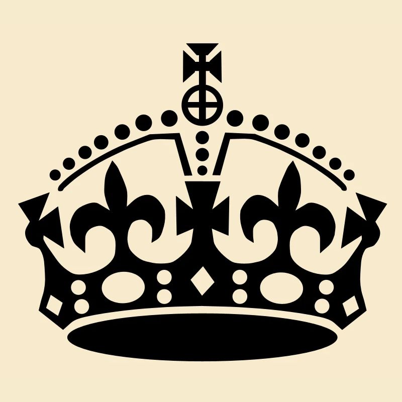 keep calm and carry on crown vector