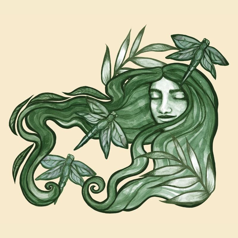 Déesse libellule verte
