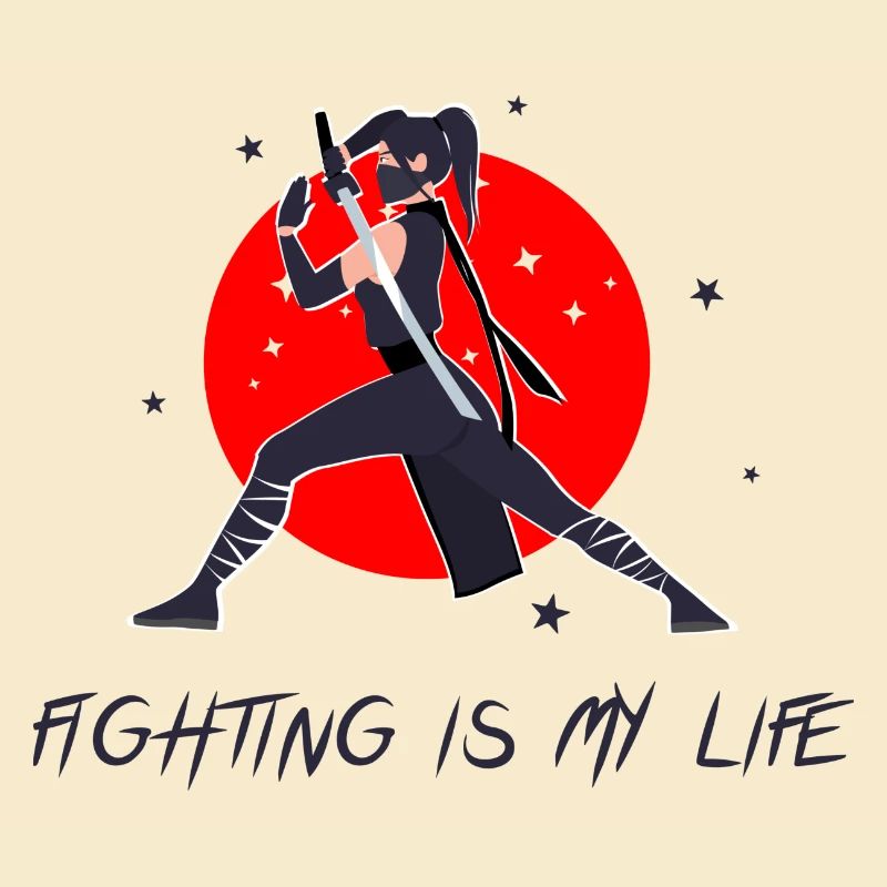 Combattant en pose de combat avec épée