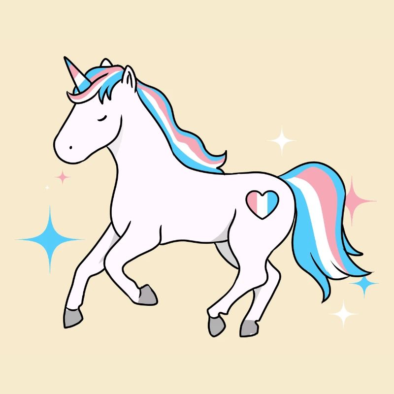 Trans Pride Einhorn