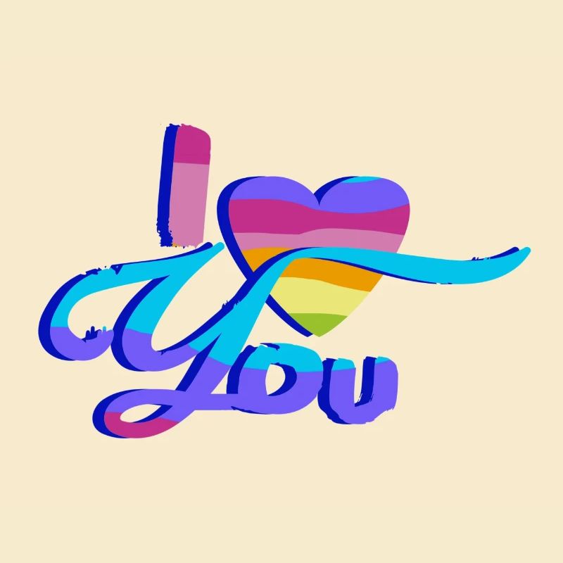 Ich Liebe Dich - Regenbogen