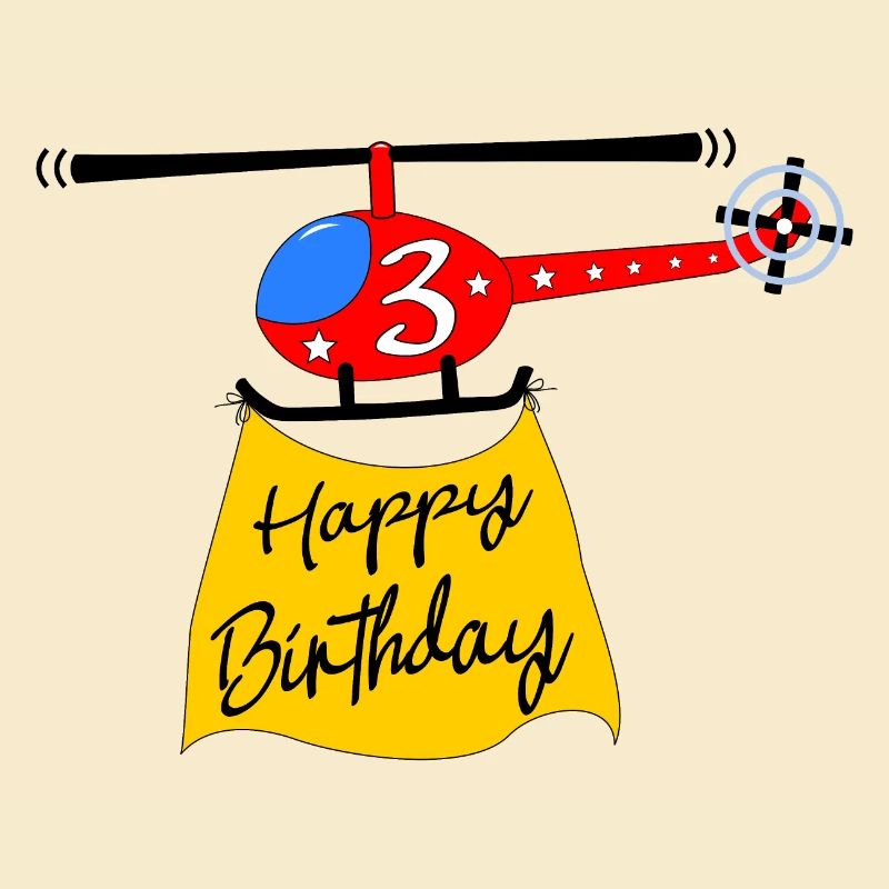 Hubschrauber Happy Birthday 3