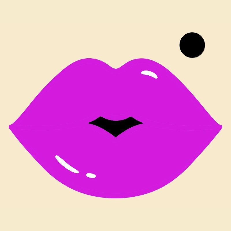 Lips with mole