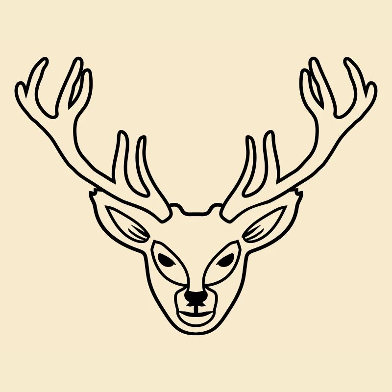 bois mignon de cerf de mur de visage mignon