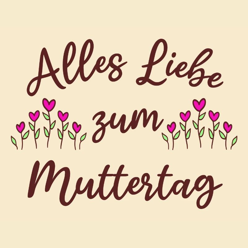 Alles Liebe zum Muttertag - Herzblumen Mama Mutter