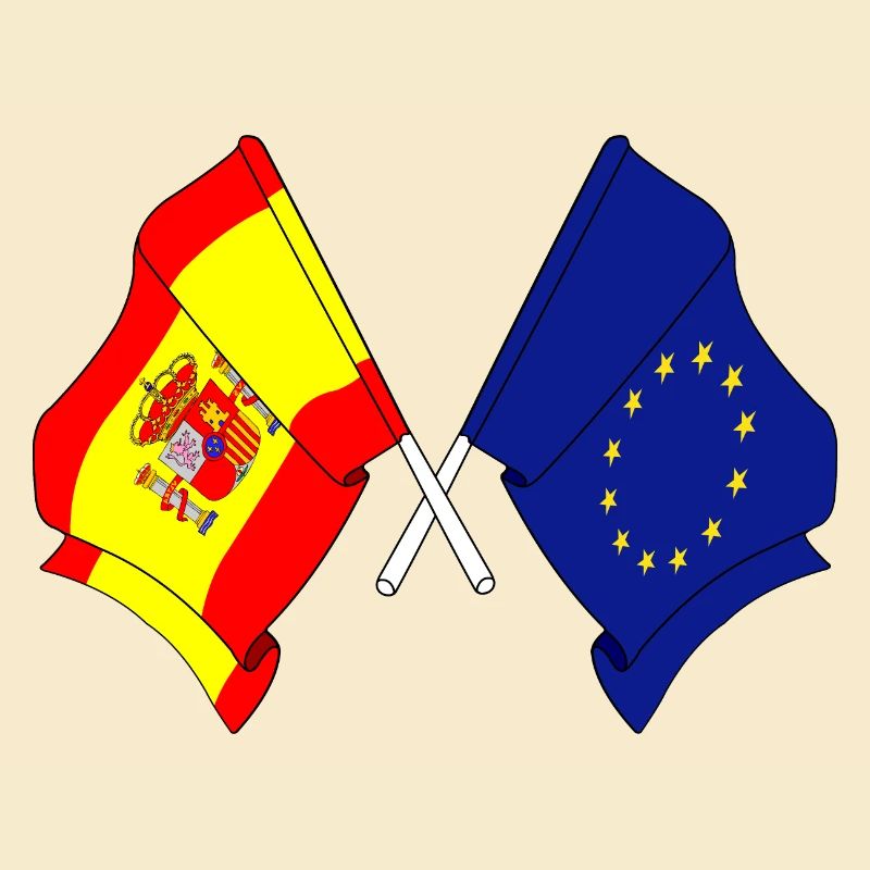Drapeau de l’Espagne, drapeau de l’Europe