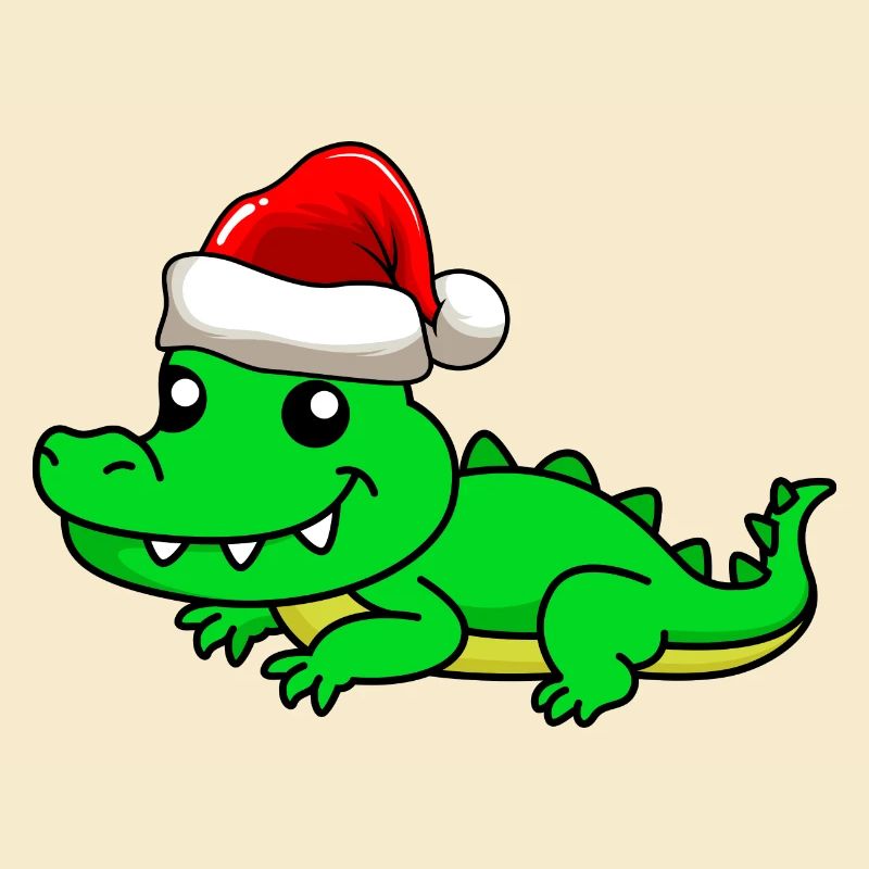 Alligator Weihnachten Comic