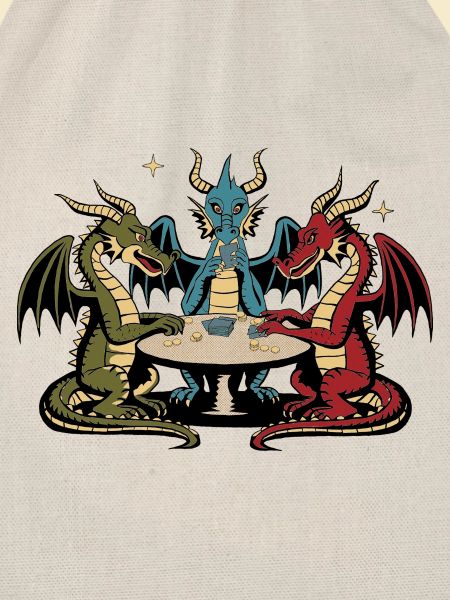 Dragons playing cards