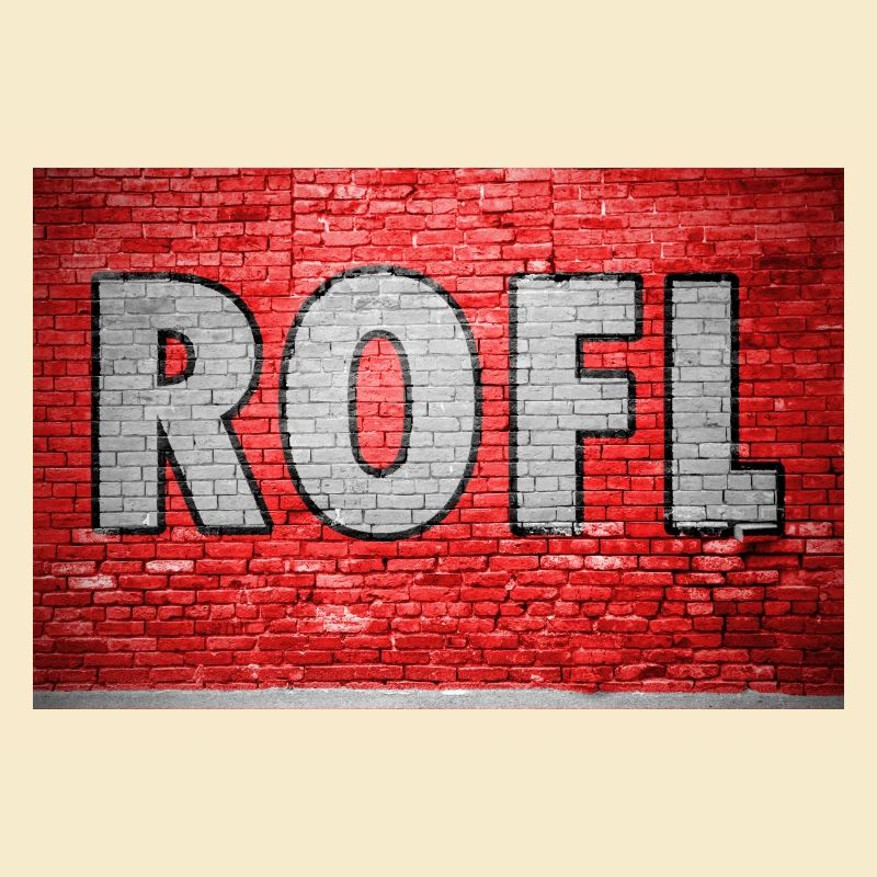 ROFL Brick Wall Graffiti