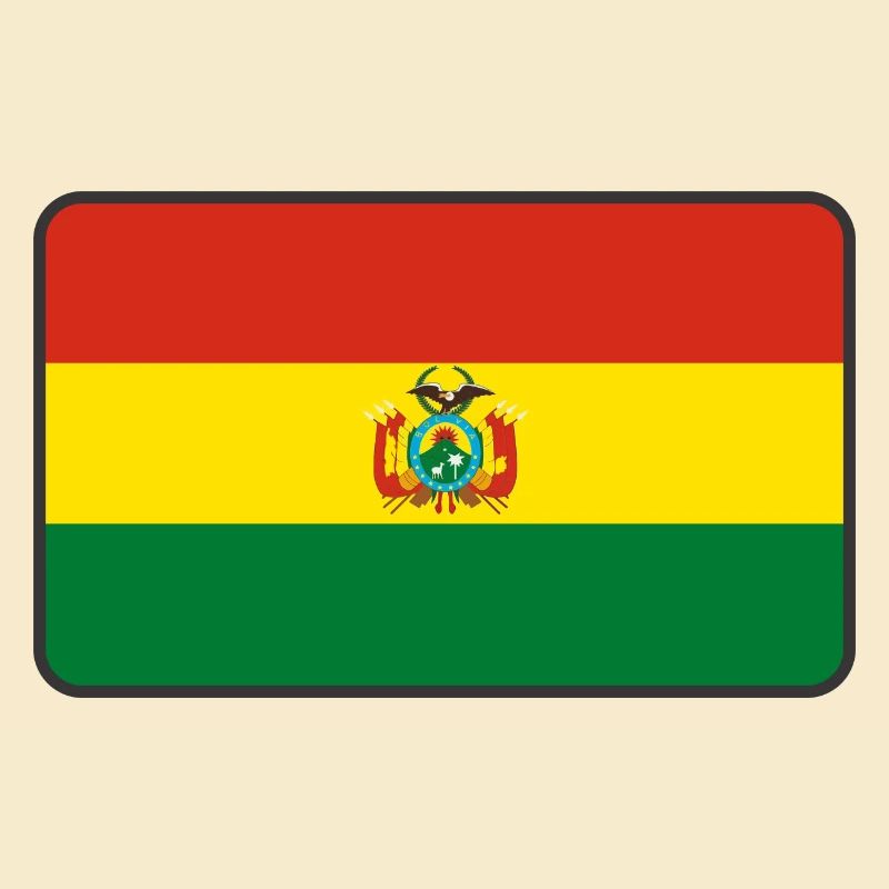 Flaggenvignette oder Logo von Bolivien