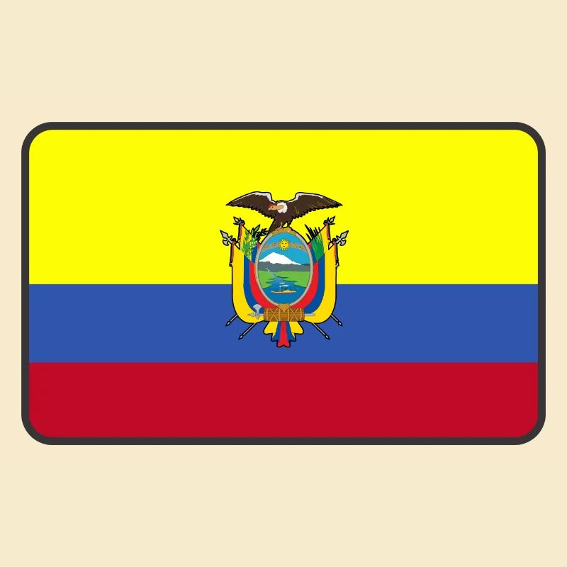 Flaggenvignette oder Logo von Ecuador