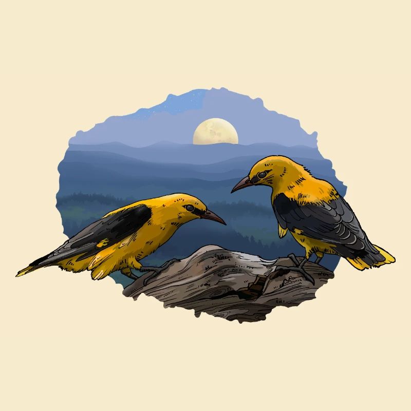 Les Loriots au clair de lune