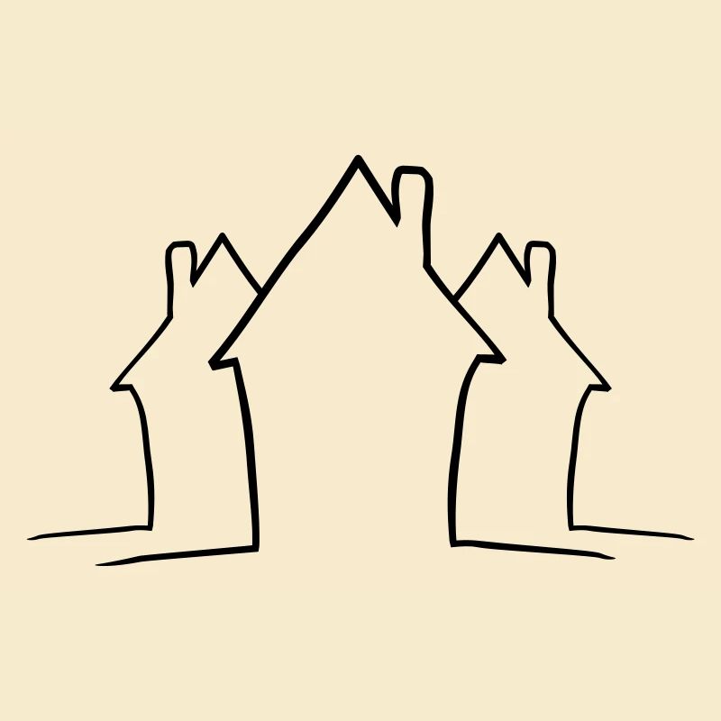 Lignes de maisons de quartier