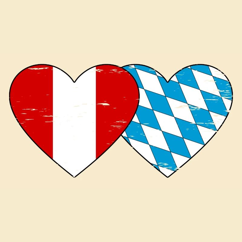 Pérou Bavière drapeau coeur utilisé