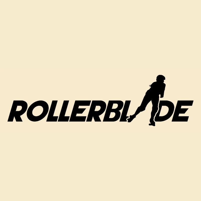 Rollerblade font silhouette black