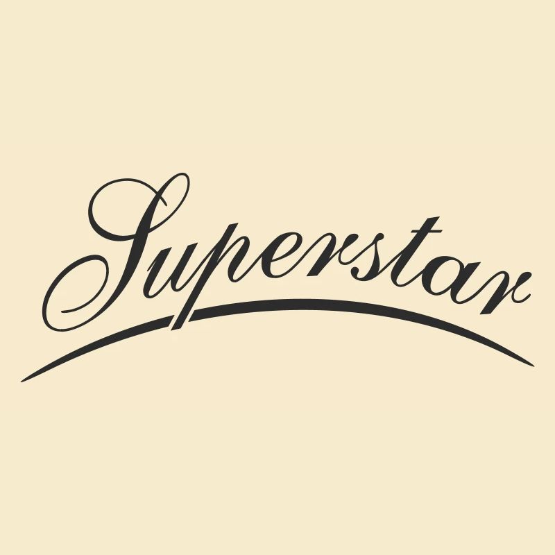 Superstar lettering in cursive script