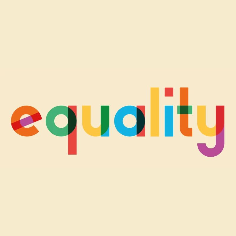 Equality - Rainbow Typography